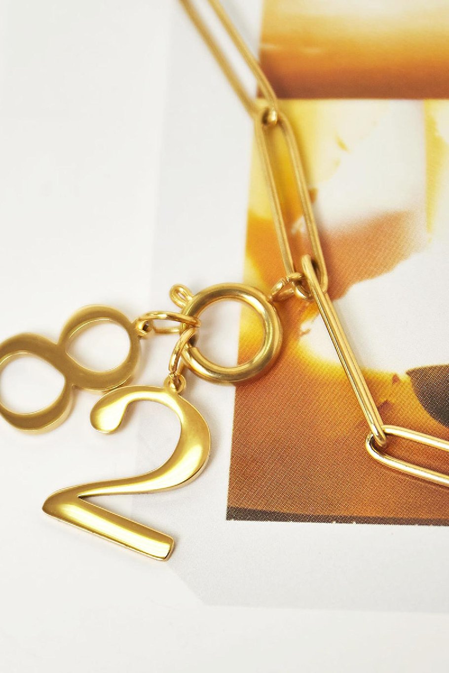 DIY Charm Digits Goldfarbe - 5 Edelstahl Bild4